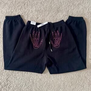 PINK Victoria’s Secret 2025 Bling Skeleton Sweatpants Small NWT